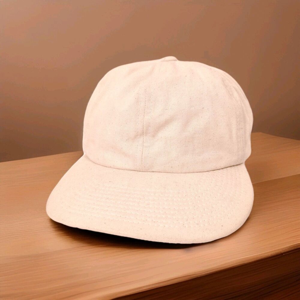Vans Cream Canvas 6-Panel Baseball Cap